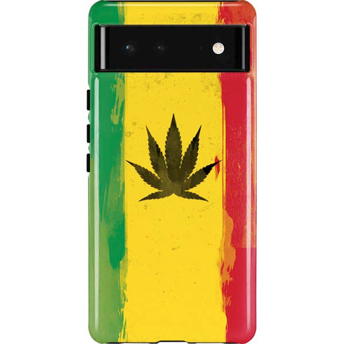 Marijuana Rasta Distressed Pixel Cases